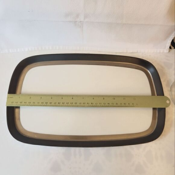 Vintige Mint Sango Quadrille "Black Satin" 15" Rect. Serving Platter/Tray Japan - Picture 5 of 5